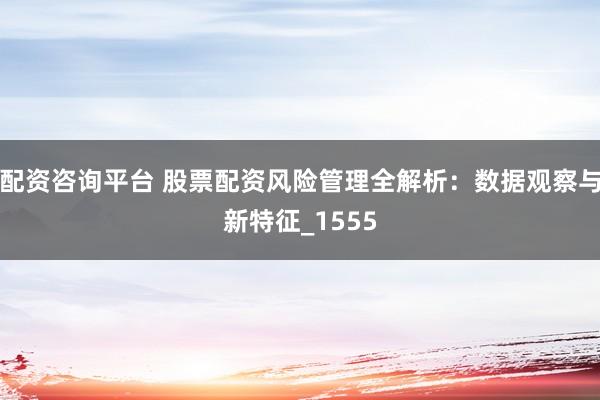 配资咨询平台 股票配资风险管理全解析：数据观察与新特征_1555