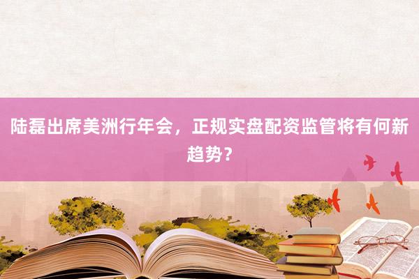 陆磊出席美洲行年会，正规实盘配资监管将有何新趋势？