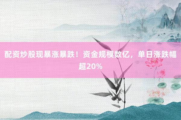 配资炒股现暴涨暴跌！资金规模数亿，单日涨跌幅超20%