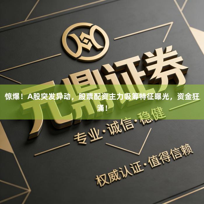 惊爆!A股突发异动,股票配资主力吸筹特征曝光,资金狂涌!