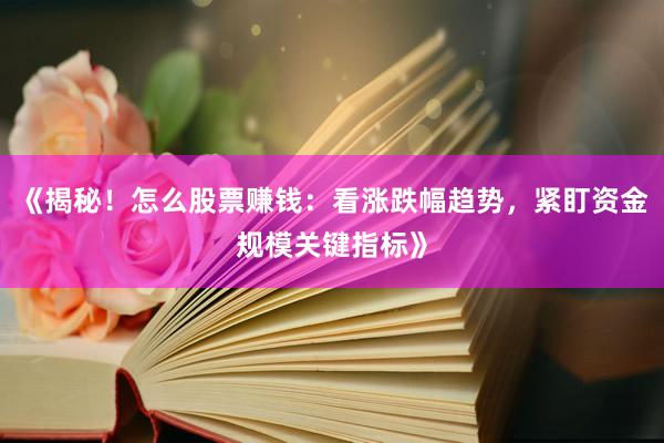 《揭秘！怎么股票赚钱：看涨跌幅趋势，紧盯资金规模关键指标》