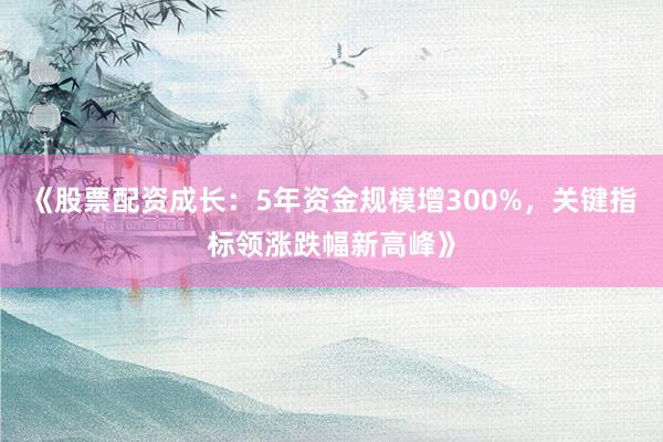 《股票配资成长：5年资金规模增300%，关键指标领涨跌幅新高峰》