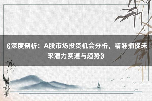 《深度剖析：A股市场投资机会分析，精准捕捉未来潜力赛道与趋势》