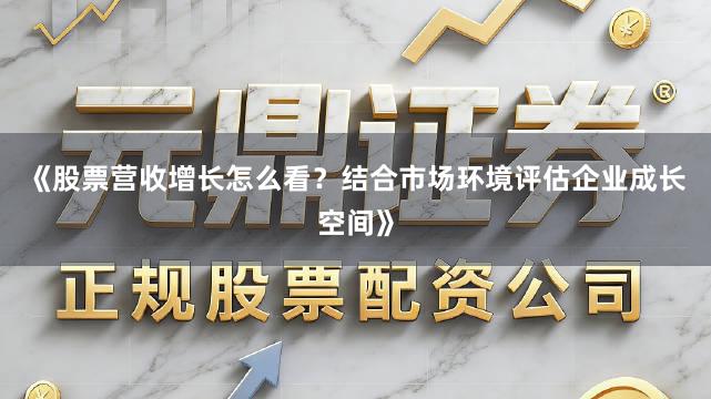 《股票营收增长怎么看？结合市场环境评估企业成长空间》