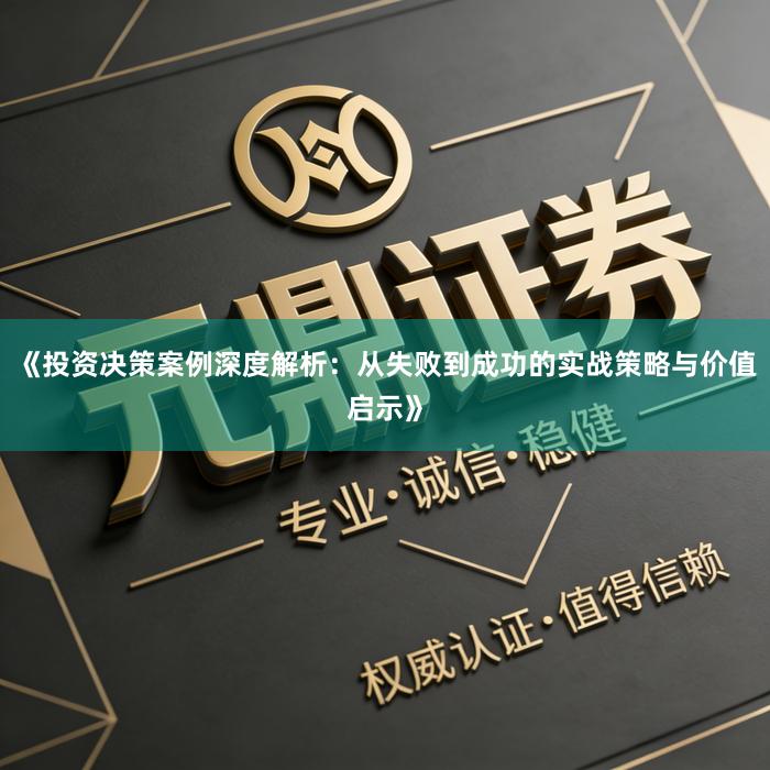 《投资决策案例深度解析：从失败到成功的实战策略与价值启示》