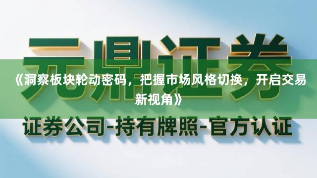 《洞察板块轮动密码，把握市场风格切换，开启交易新视角》