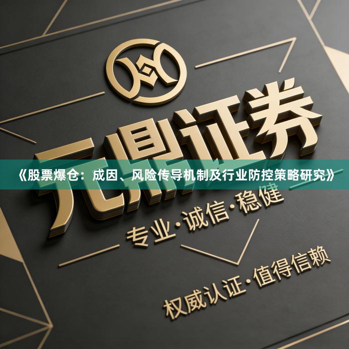 《股票爆仓：成因、风险传导机制及行业防控策略研究》