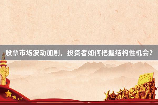 股票市场波动加剧，投资者如何把握结构性机会？